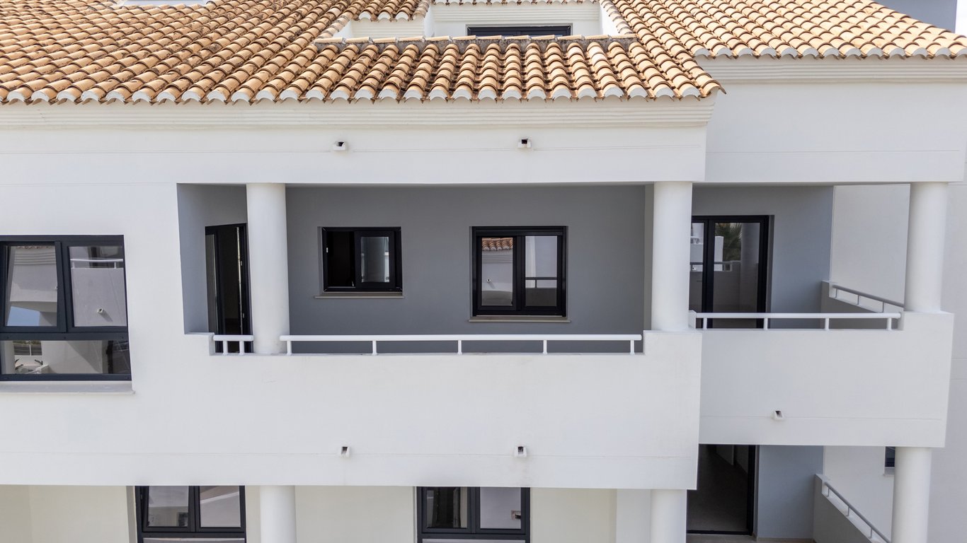 Exterior facade with terraces