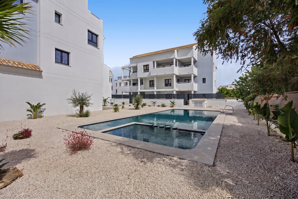 Communal swimming pool and garden