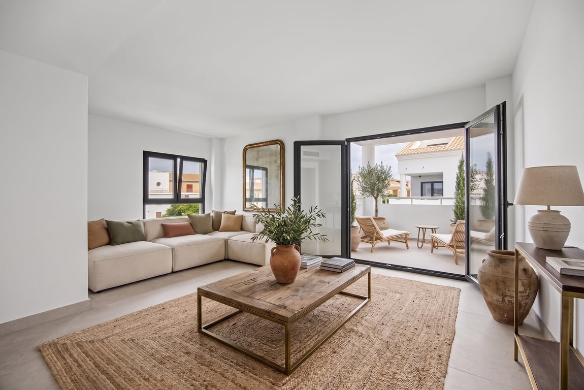 Living room with terrace access