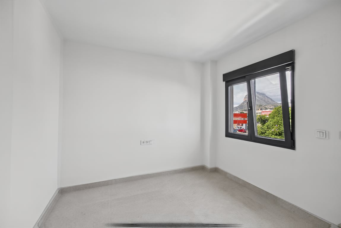 Bedroom with mountain view