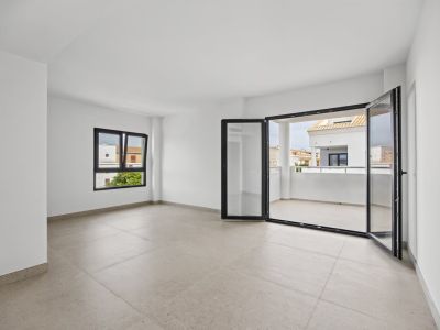 Living room with terrace access