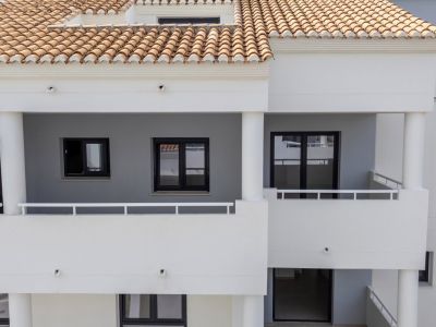 Building facade with terraces
