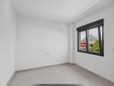 Bedroom with mountain view