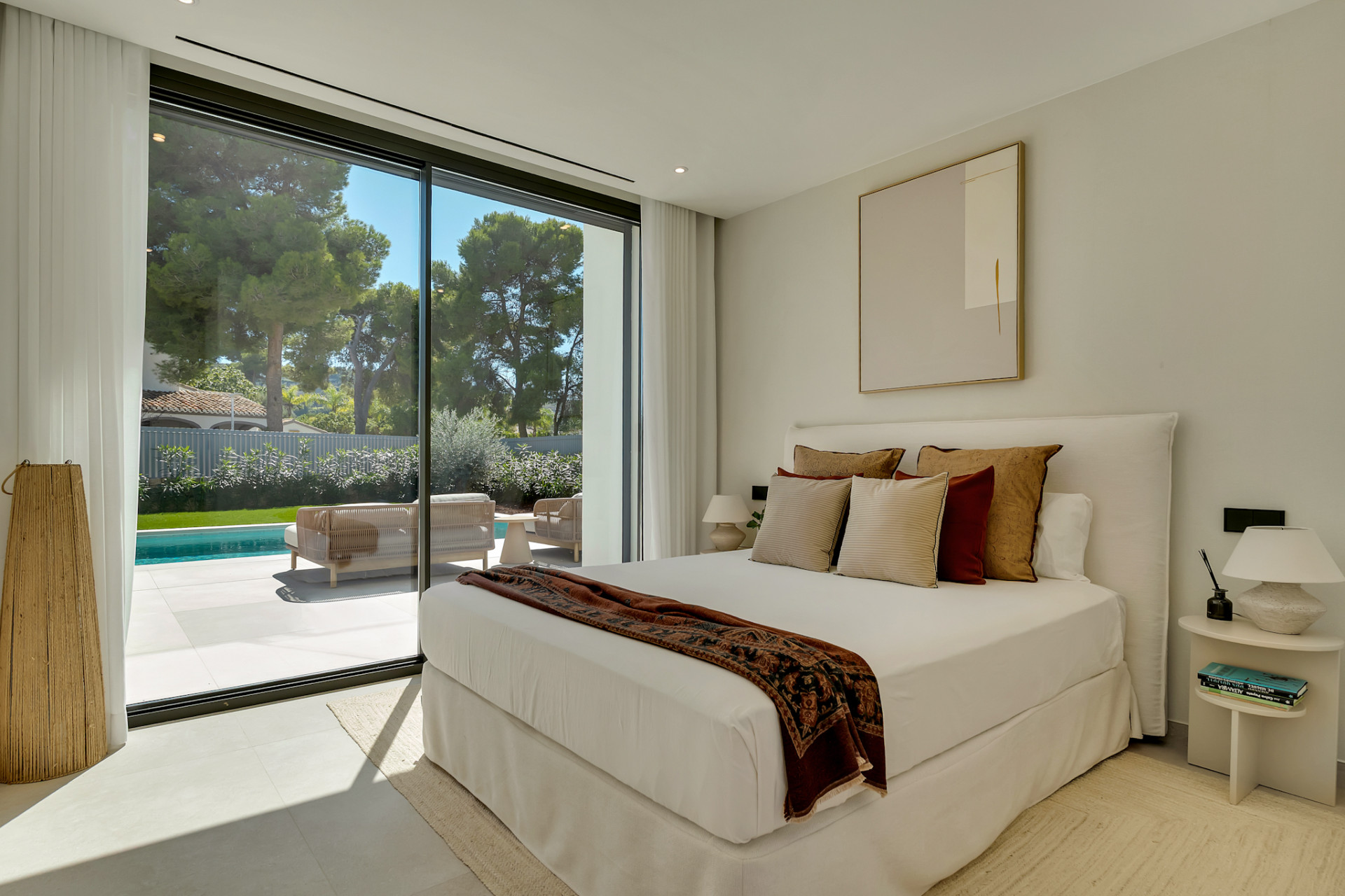 Bedroom with pool access