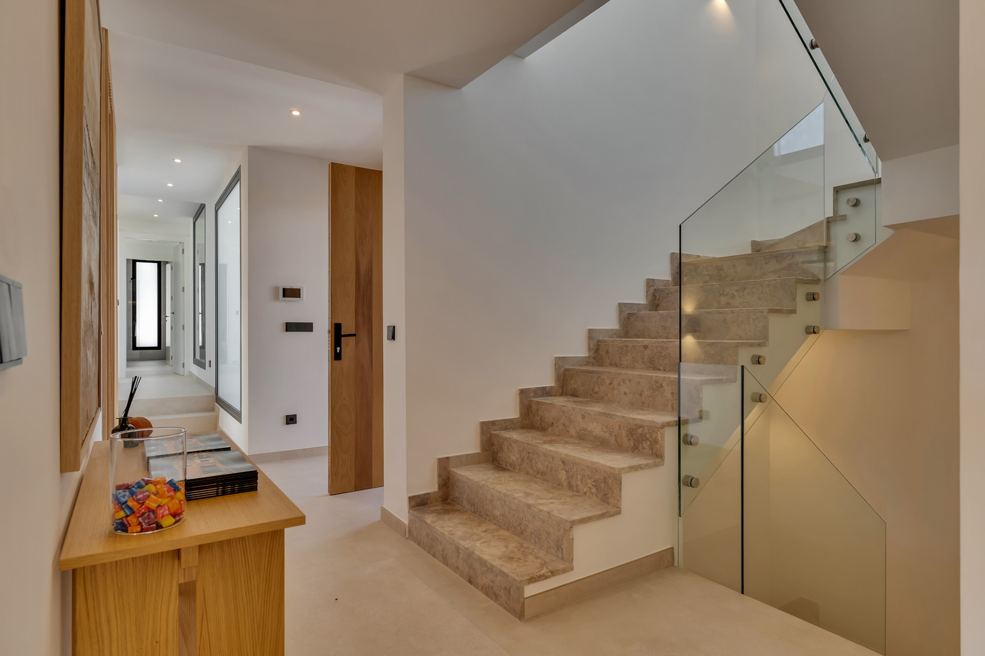 Interior staircase and hallway