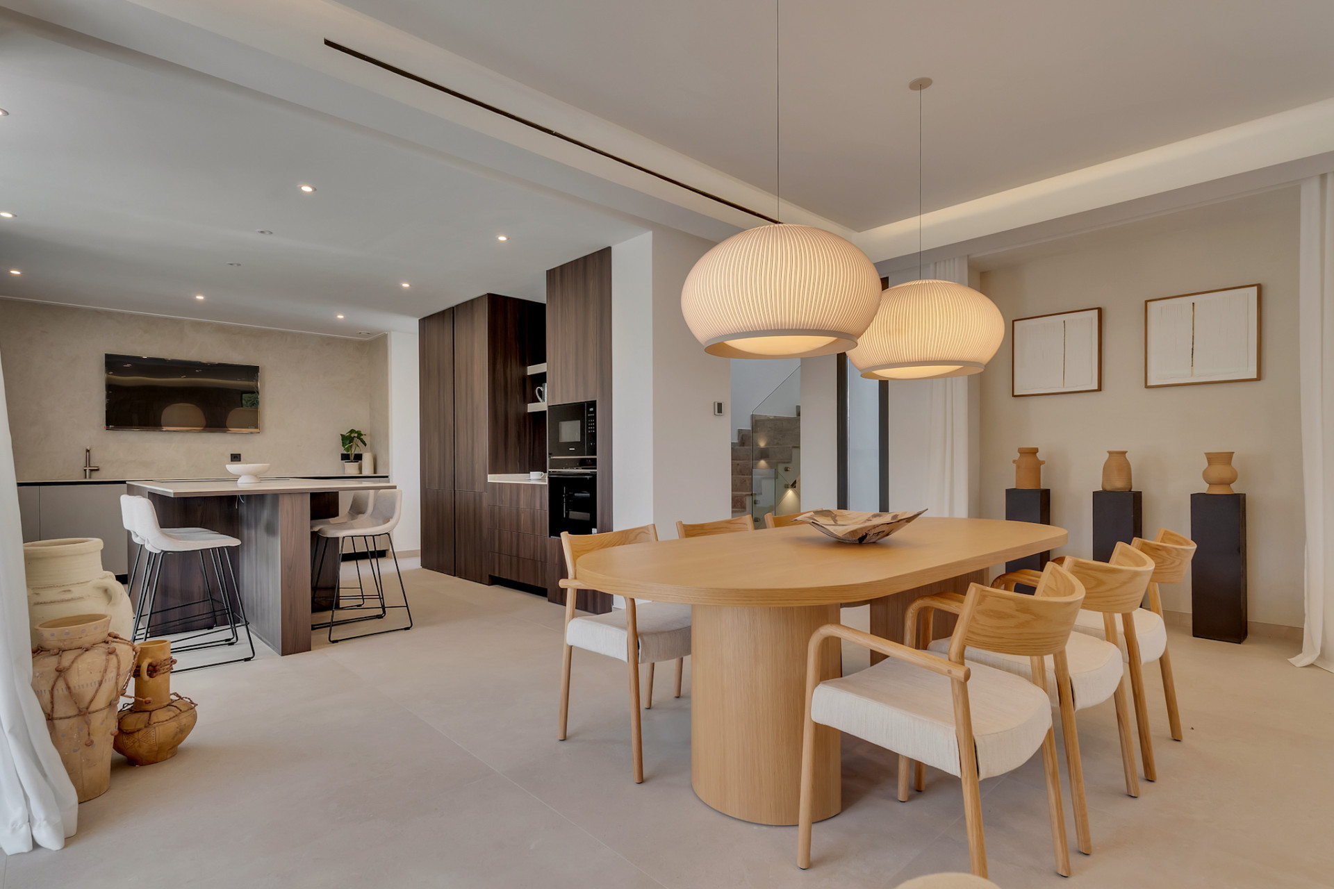 Dining area and open kitchen