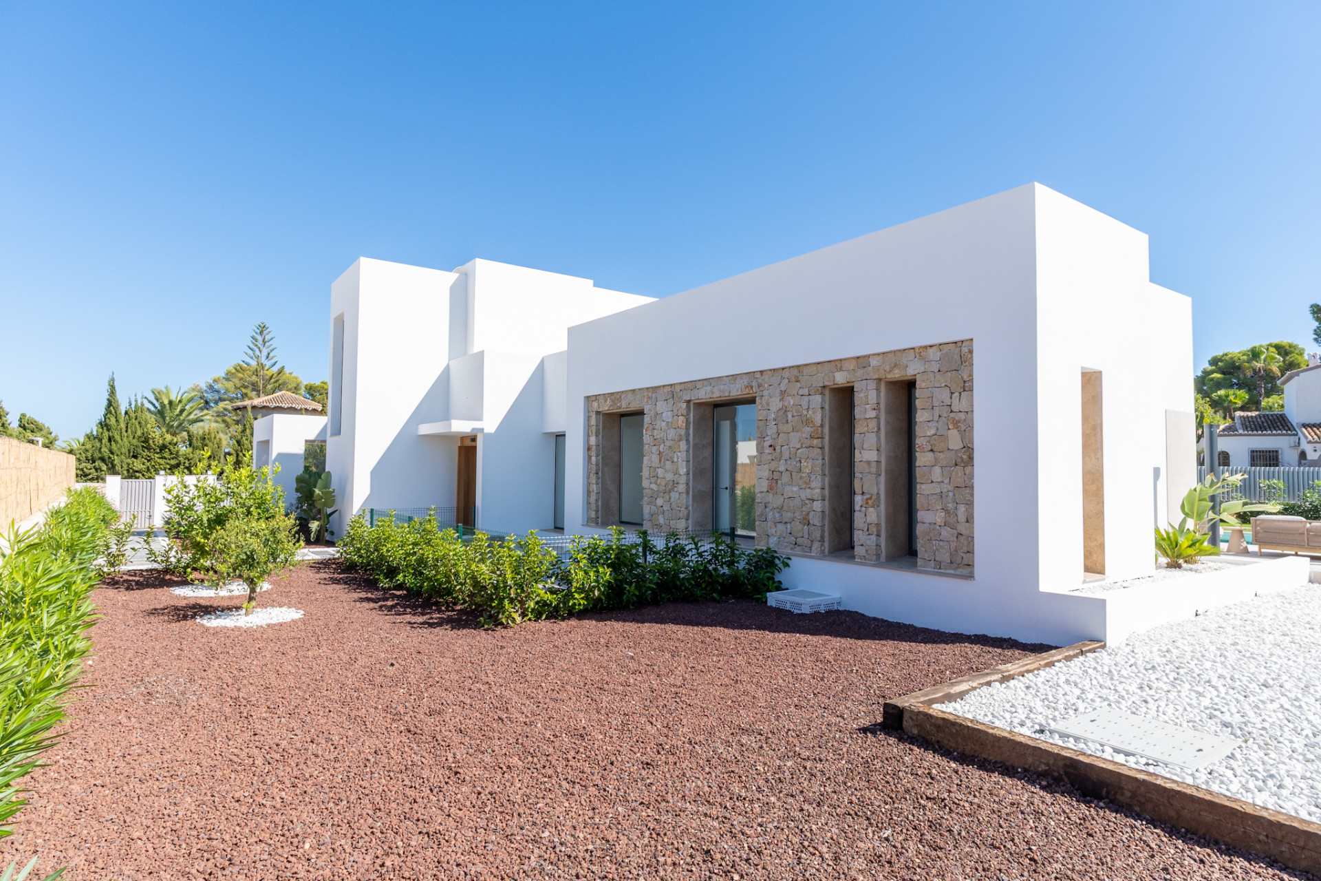 Villa exterior and garden