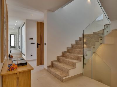 Interior staircase and hallway