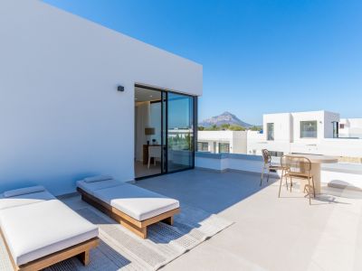 Terrace with mountain views