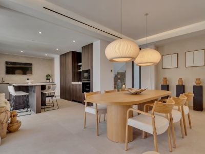 Dining area and open kitchen