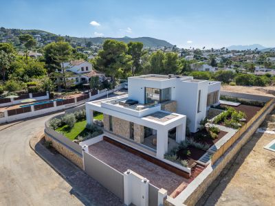 Aerial view of the villa