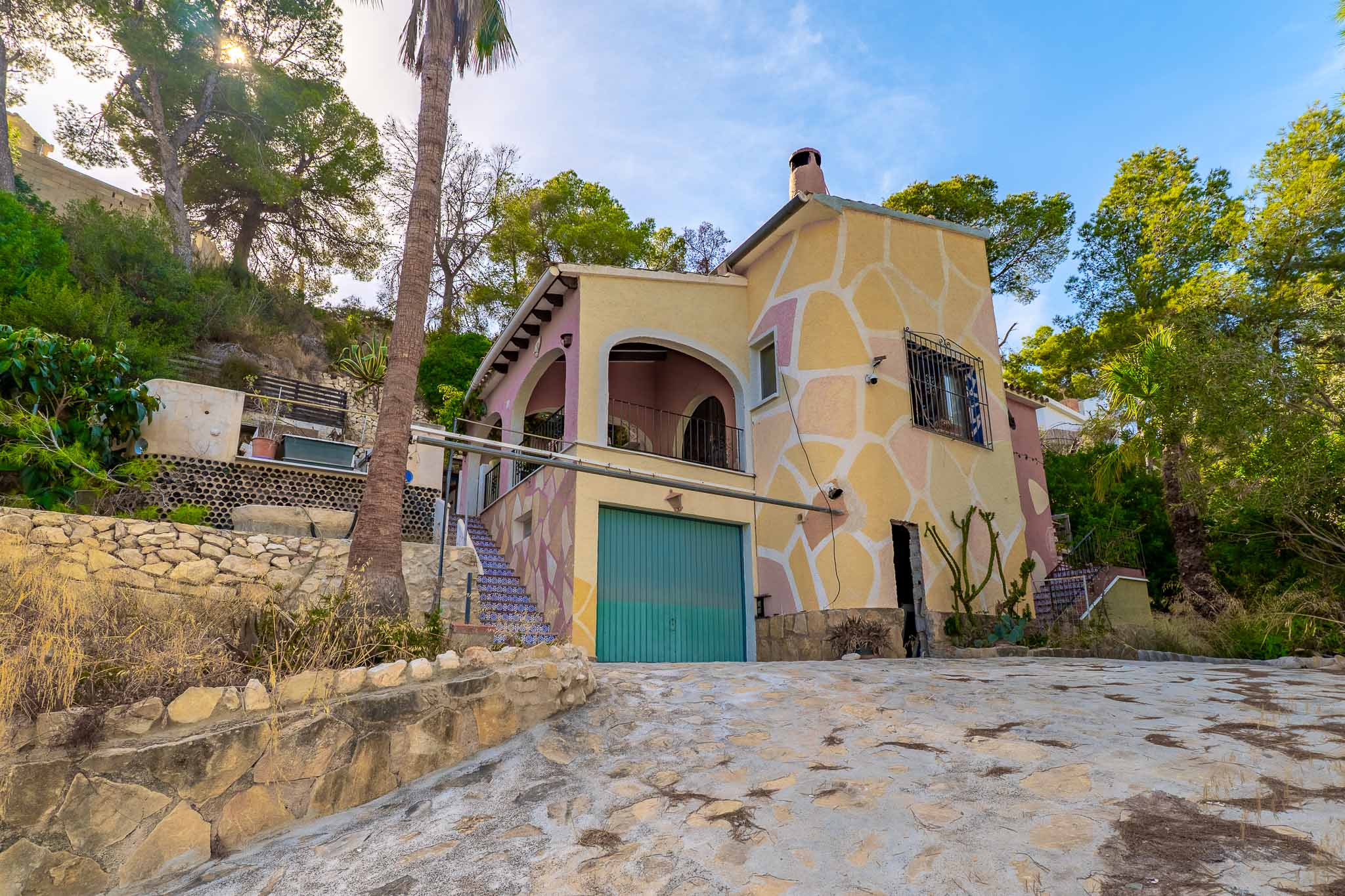 Exterior facade and garage
