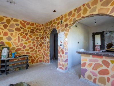 Living room and kitchen