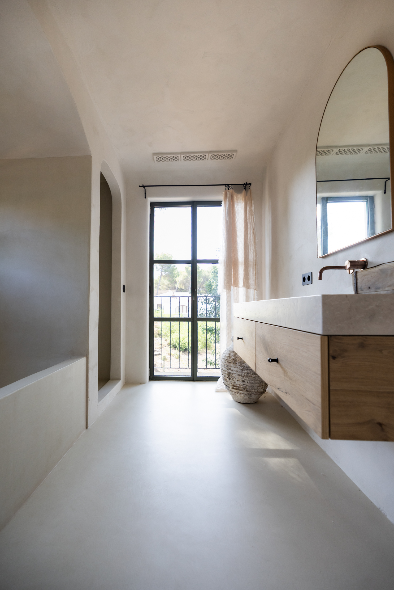 Bathroom with balcony