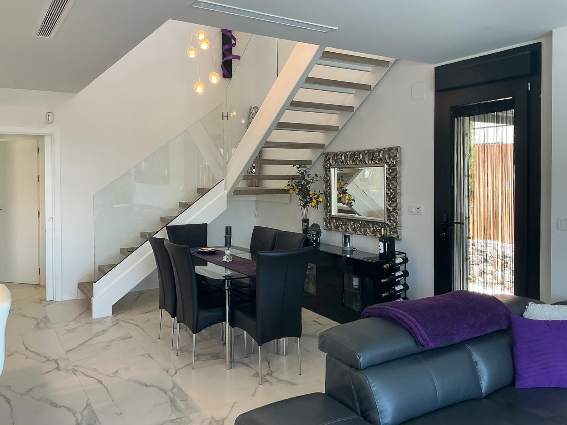 Dining area and staircase