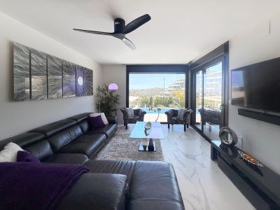 Living room with terrace access