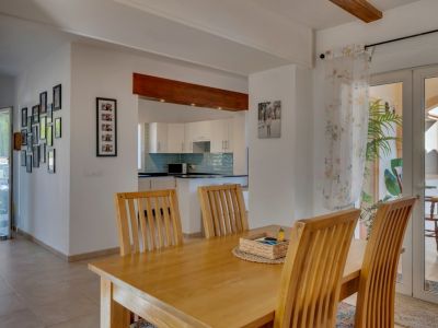 Dining area and kitchen