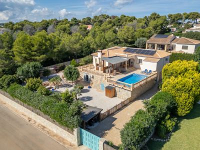 Aerial view of the villa