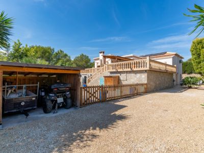 Parking area and carport