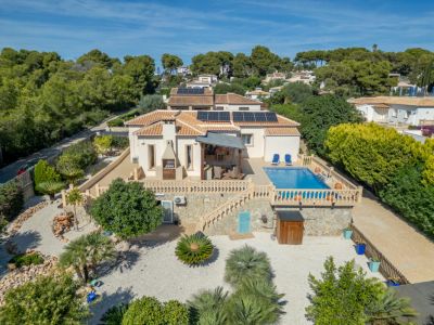 Aerial view of the villa