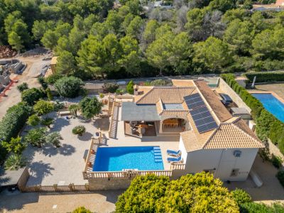 Aerial view of the villa