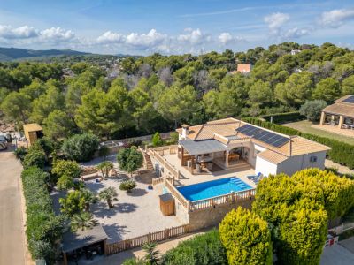 Aerial view of the villa