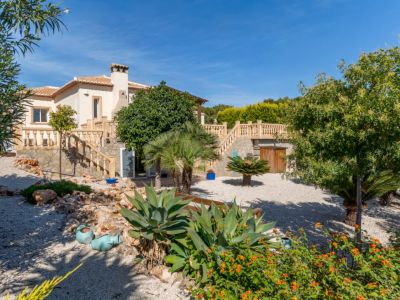 Garden and villa exterior