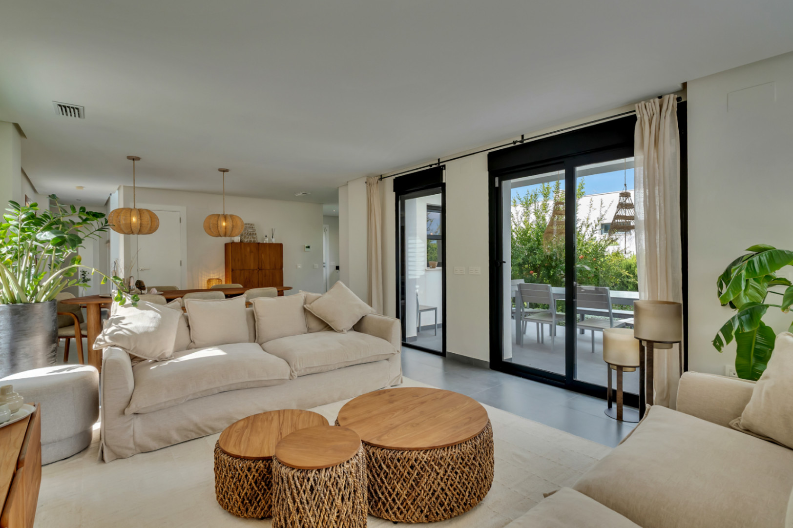 Living room with terrace access