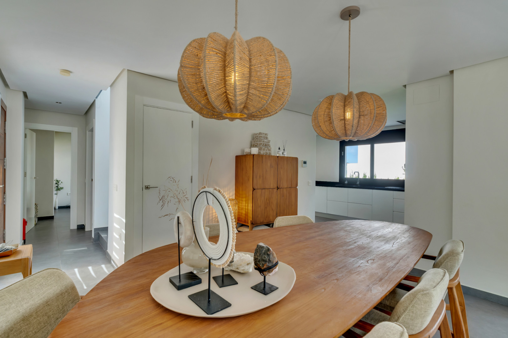 Dining area and kitchen