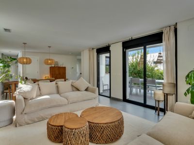 Living room with terrace access