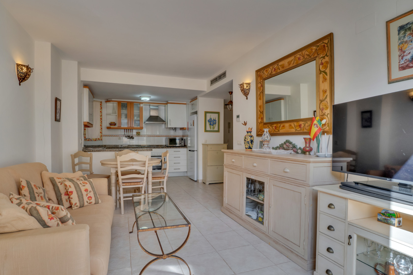 Living room and open kitchen
