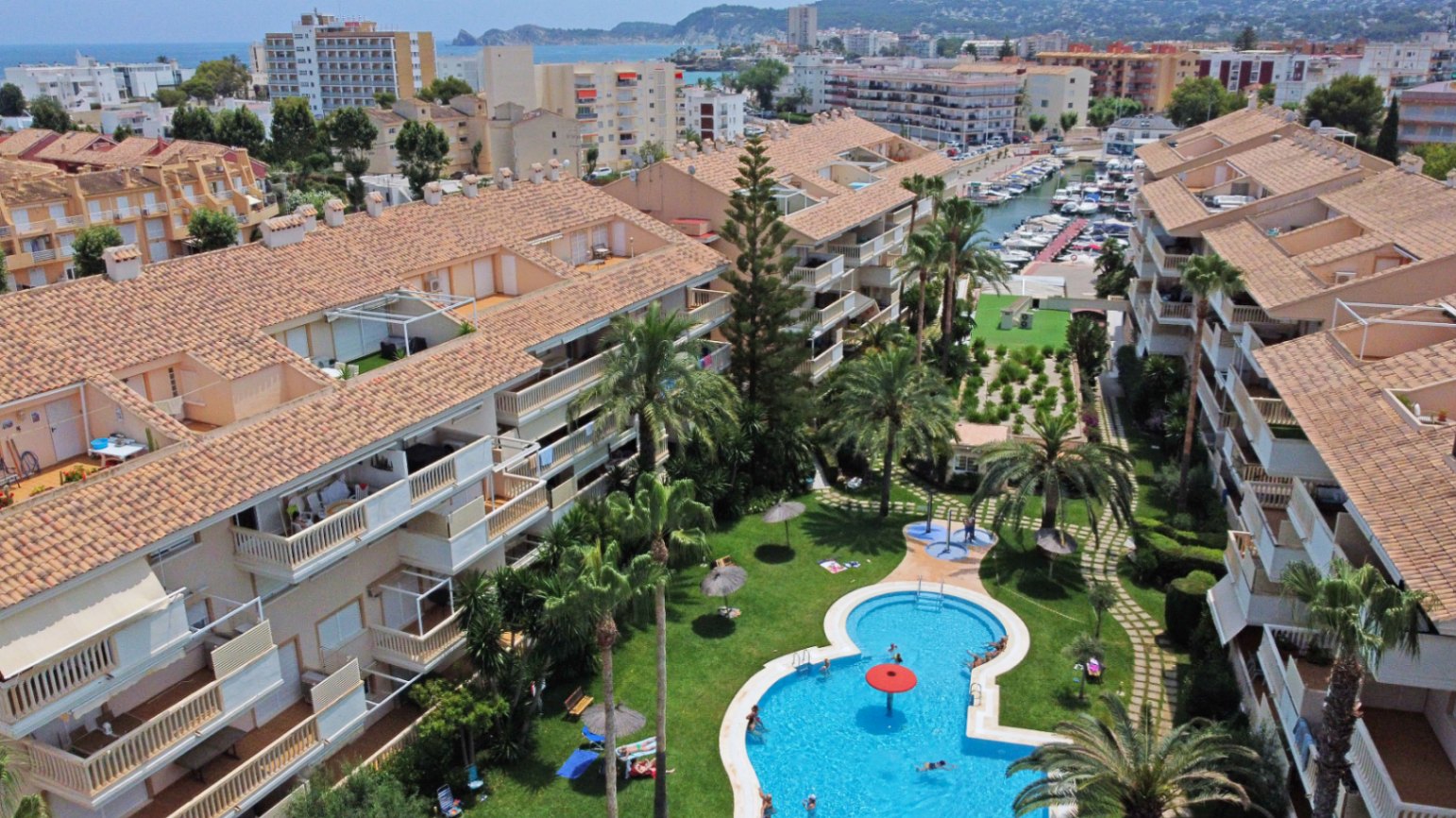 Communal pool and gardens
