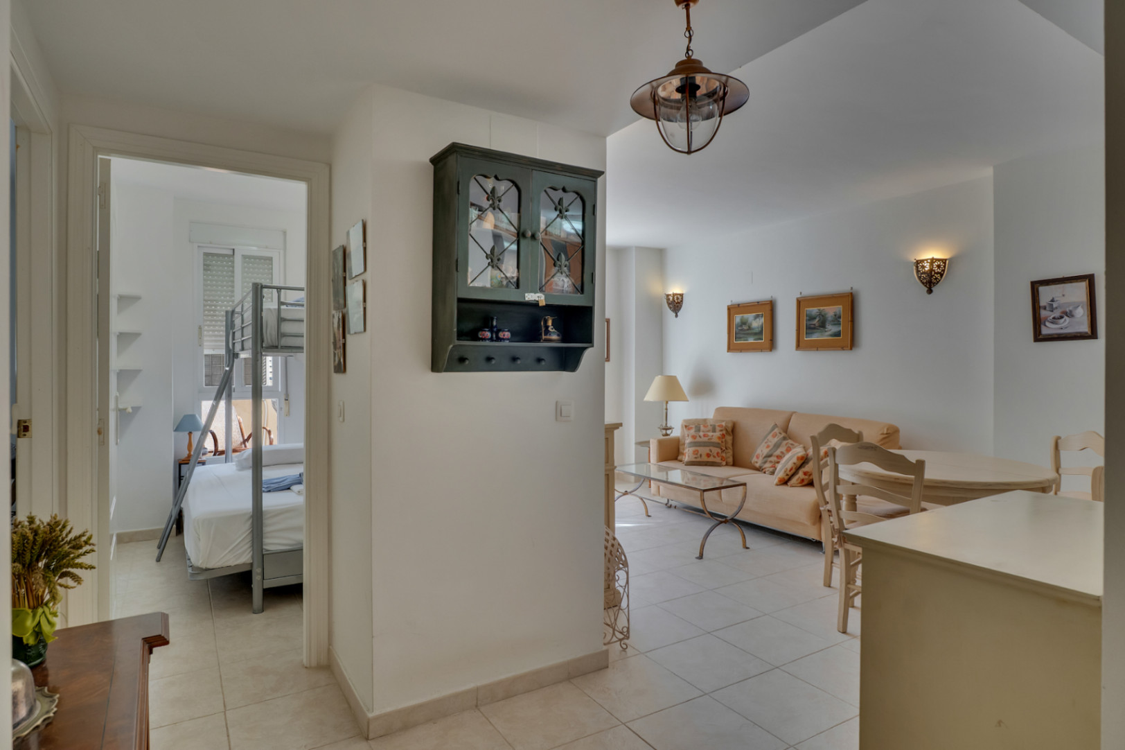 Hallway and living room