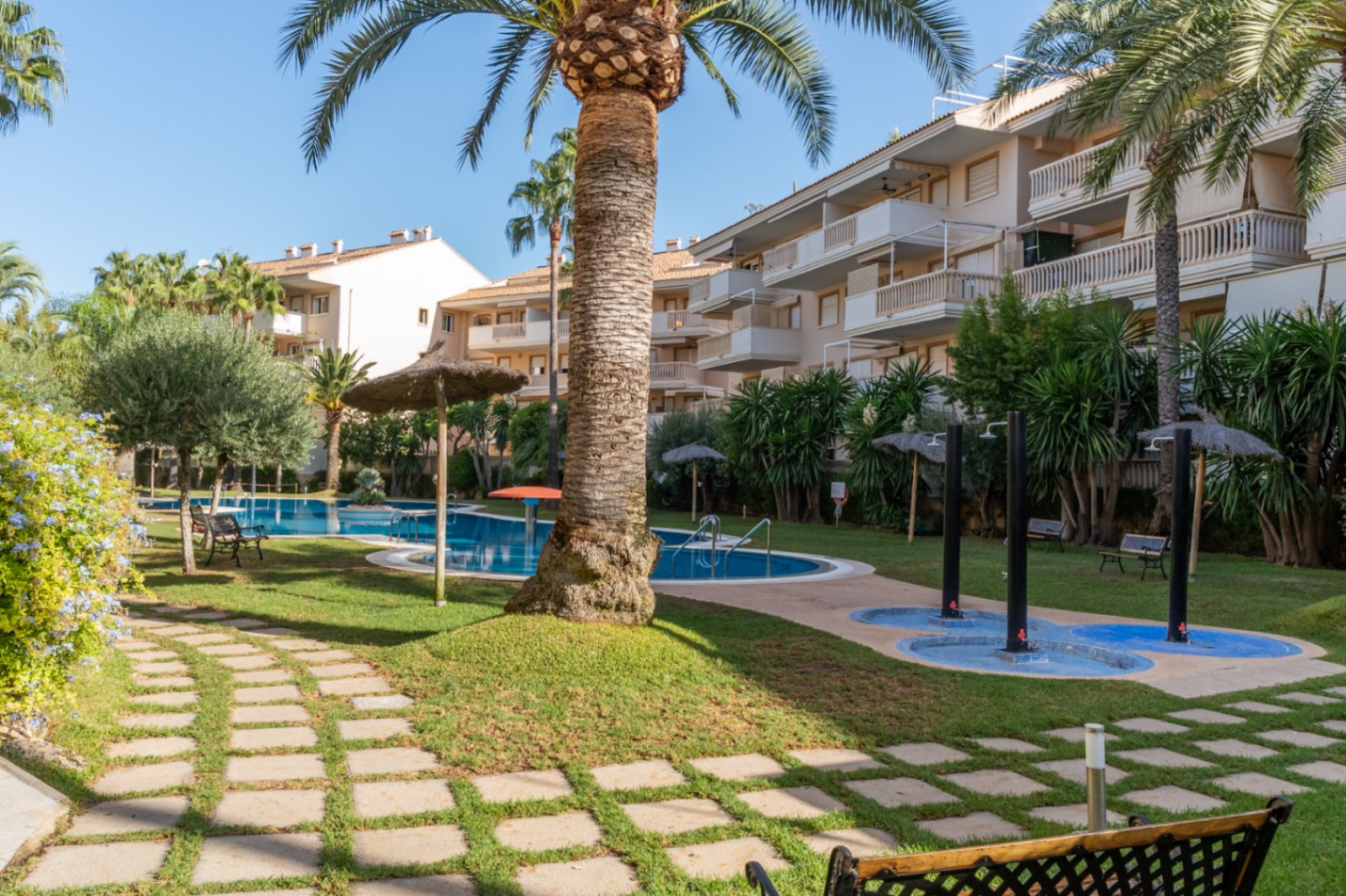 Communal pool and gardens