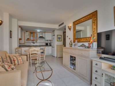 Living room and open kitchen