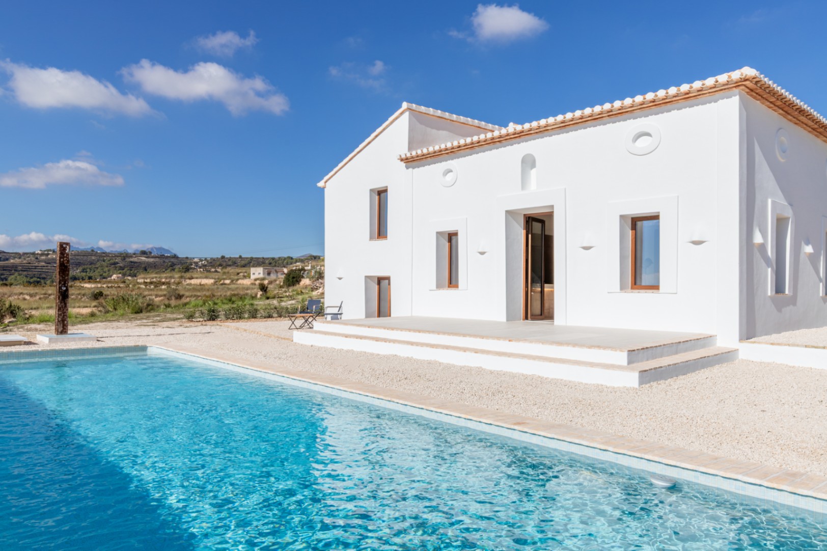 Swimming pool and house exterior