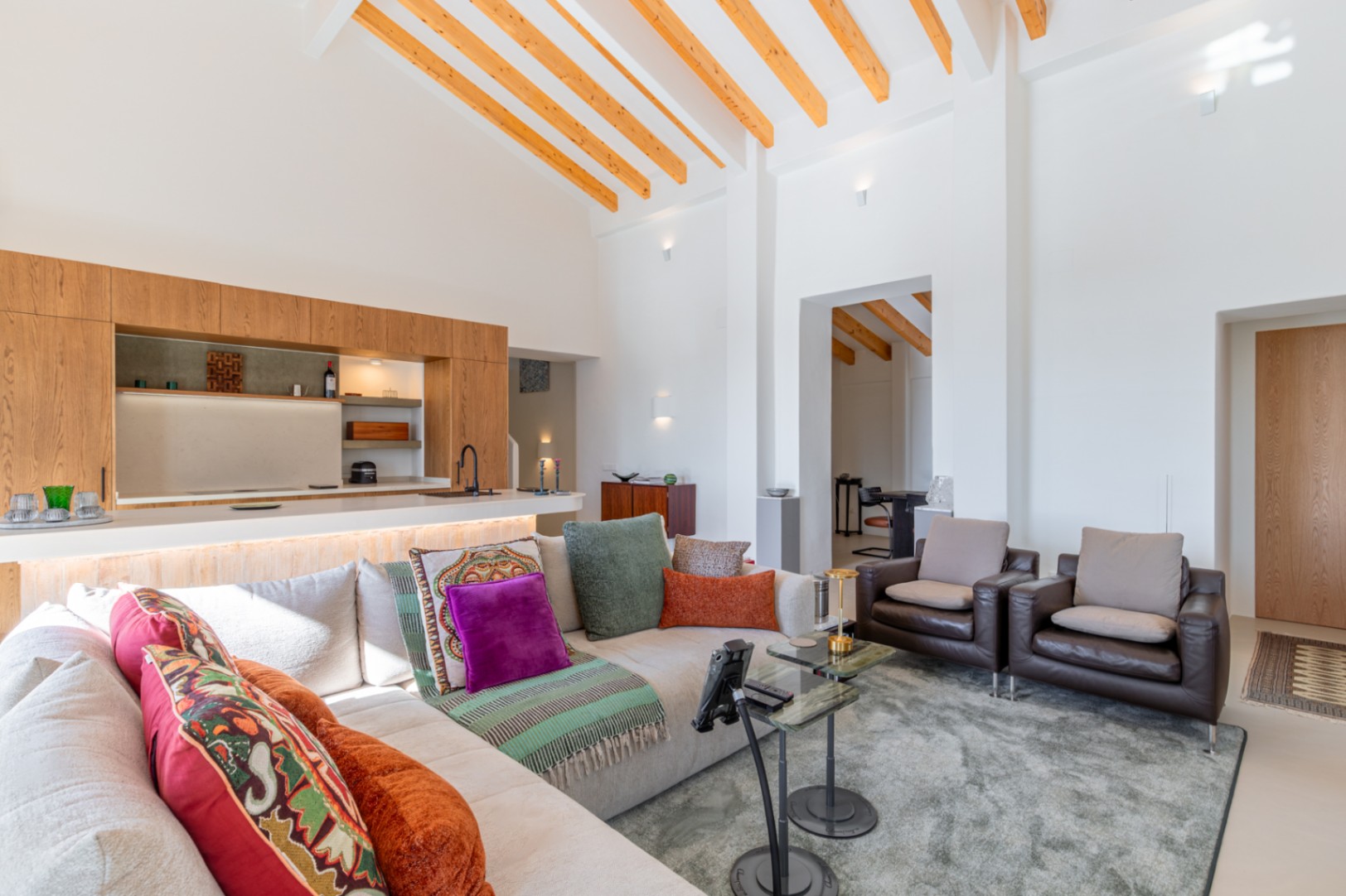 Living room and open kitchen