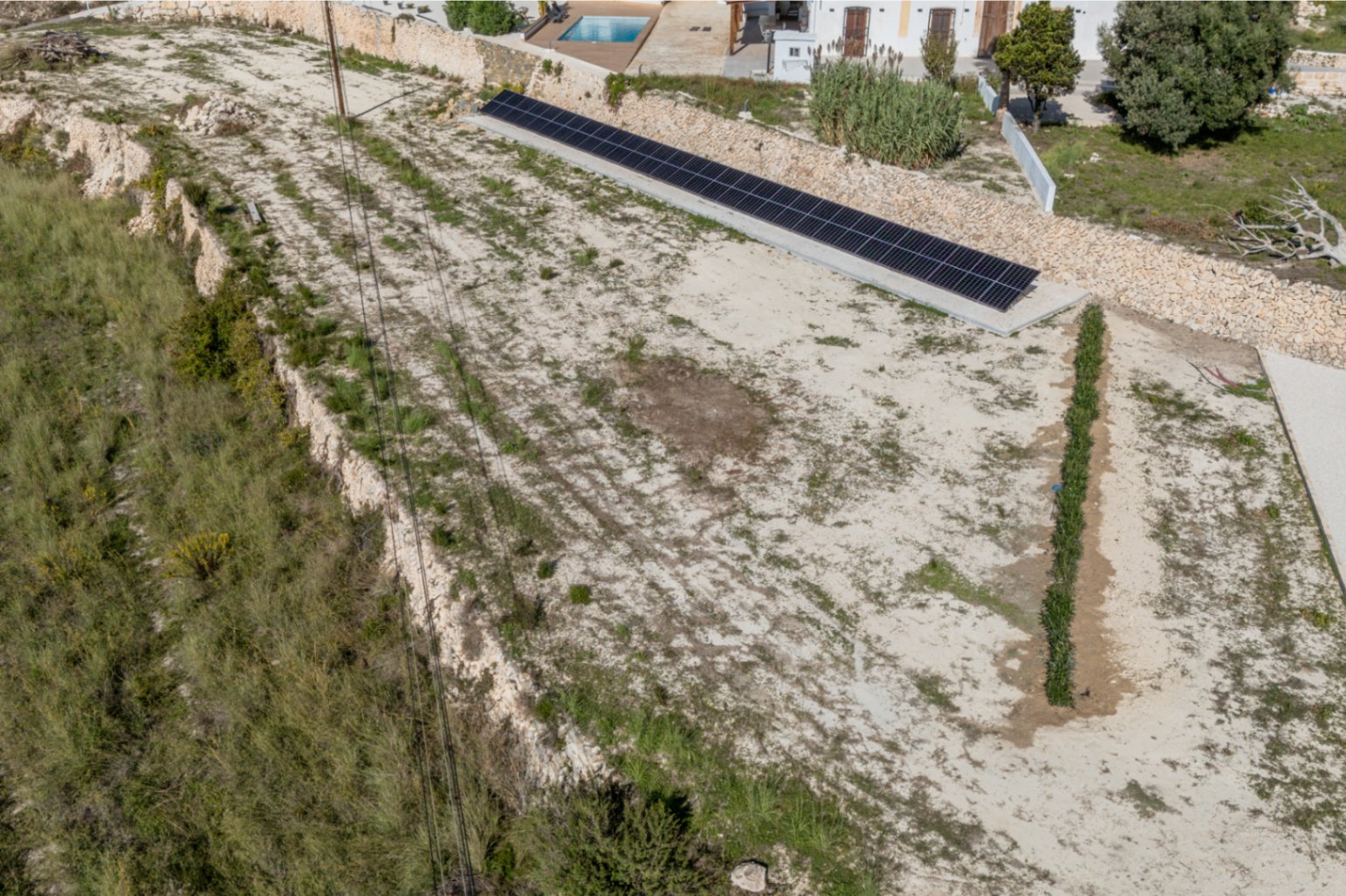 Plot with solar panels
