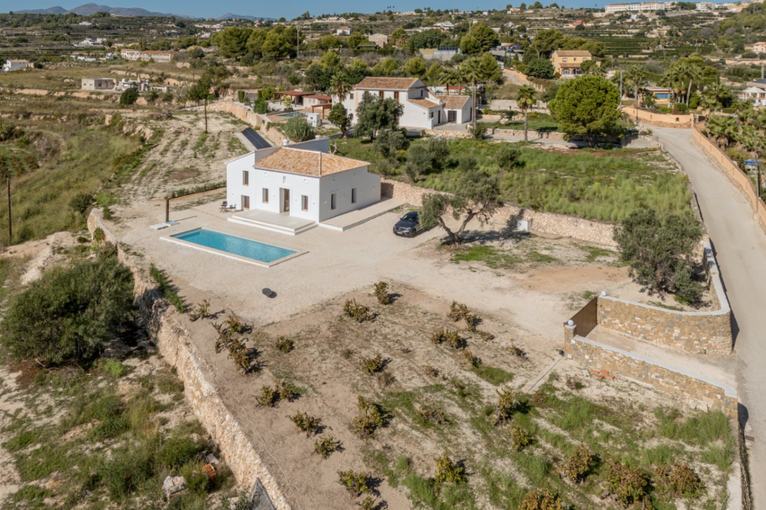 Aerial view of the property