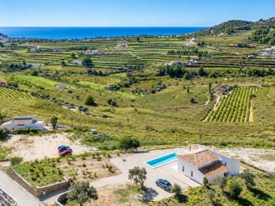 Aerial view with sea views