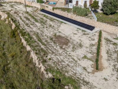 Plot with solar panels