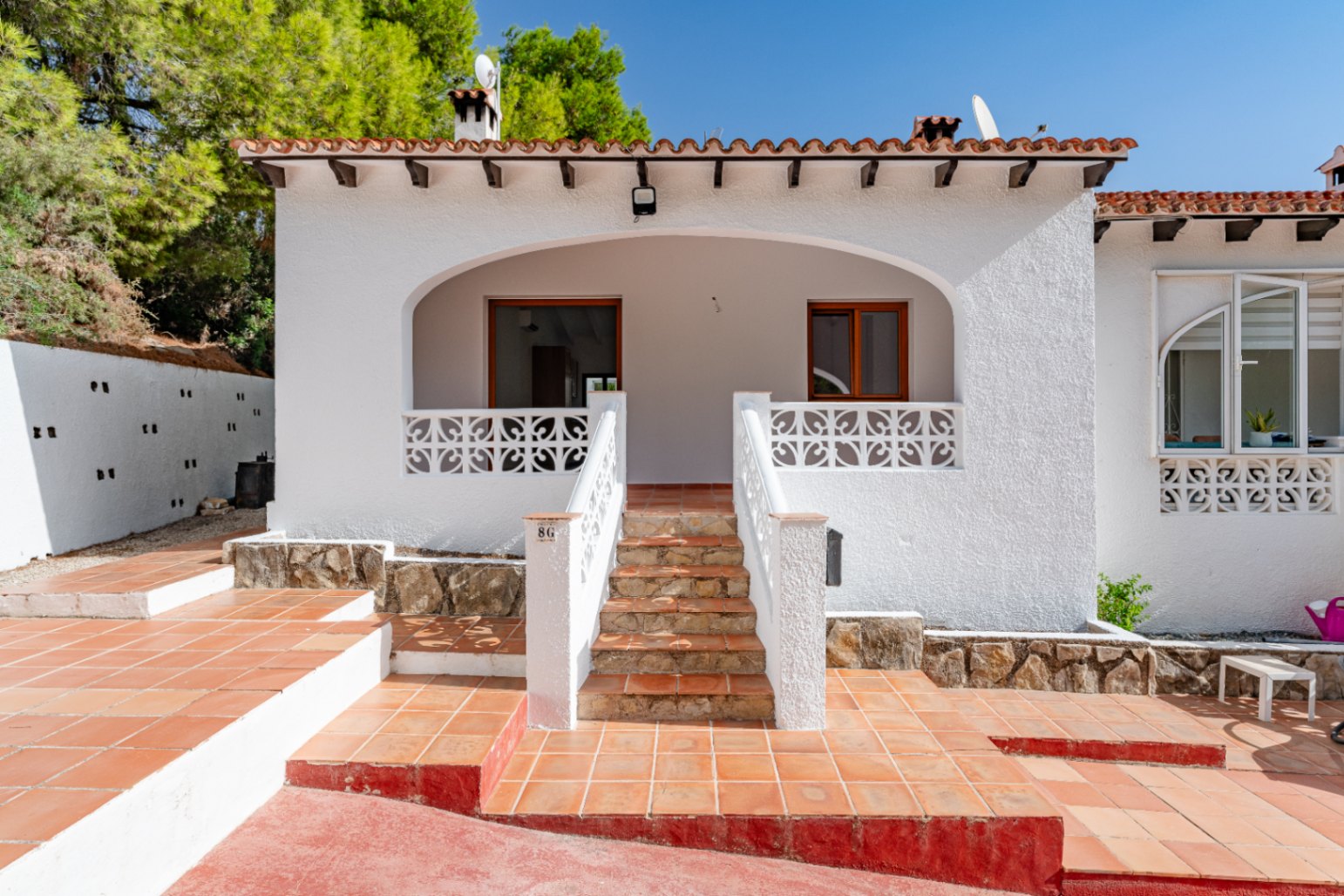 Entrance and covered porch