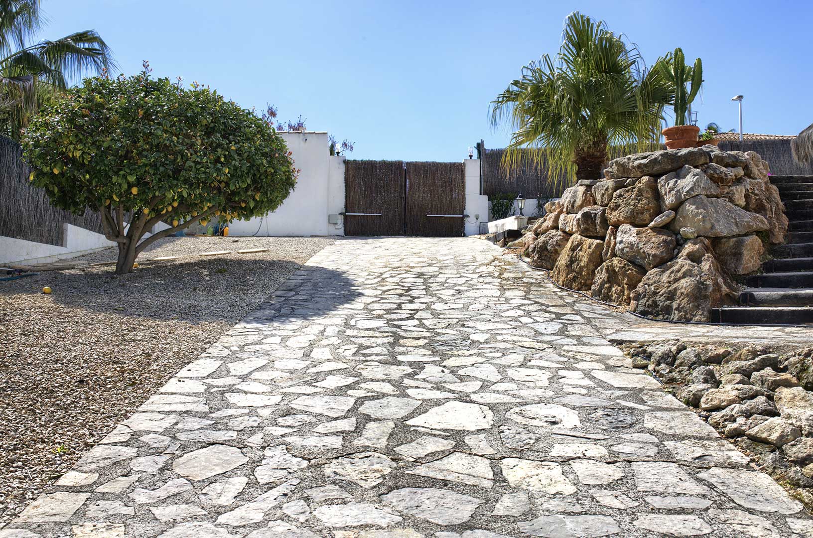 Driveway and entrance gate