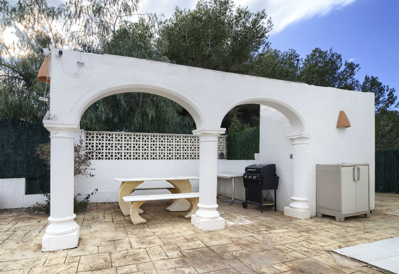 Outdoor barbecue area