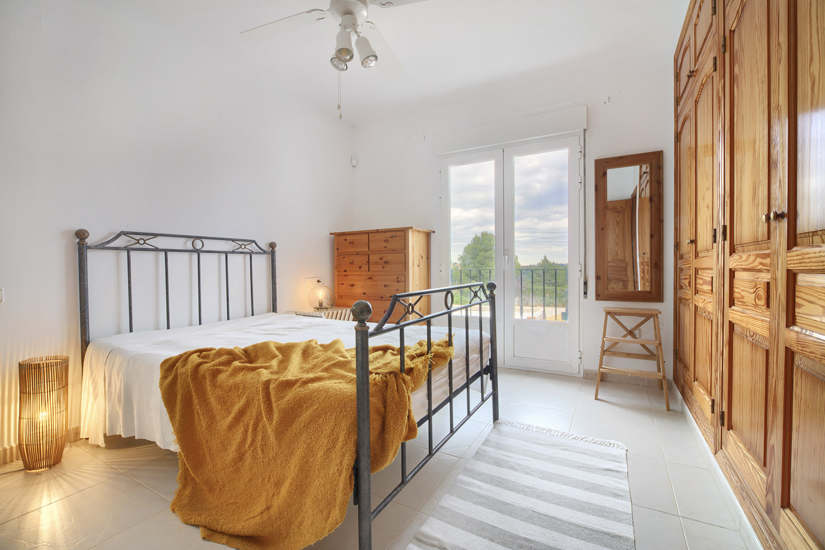 Bedroom with balcony