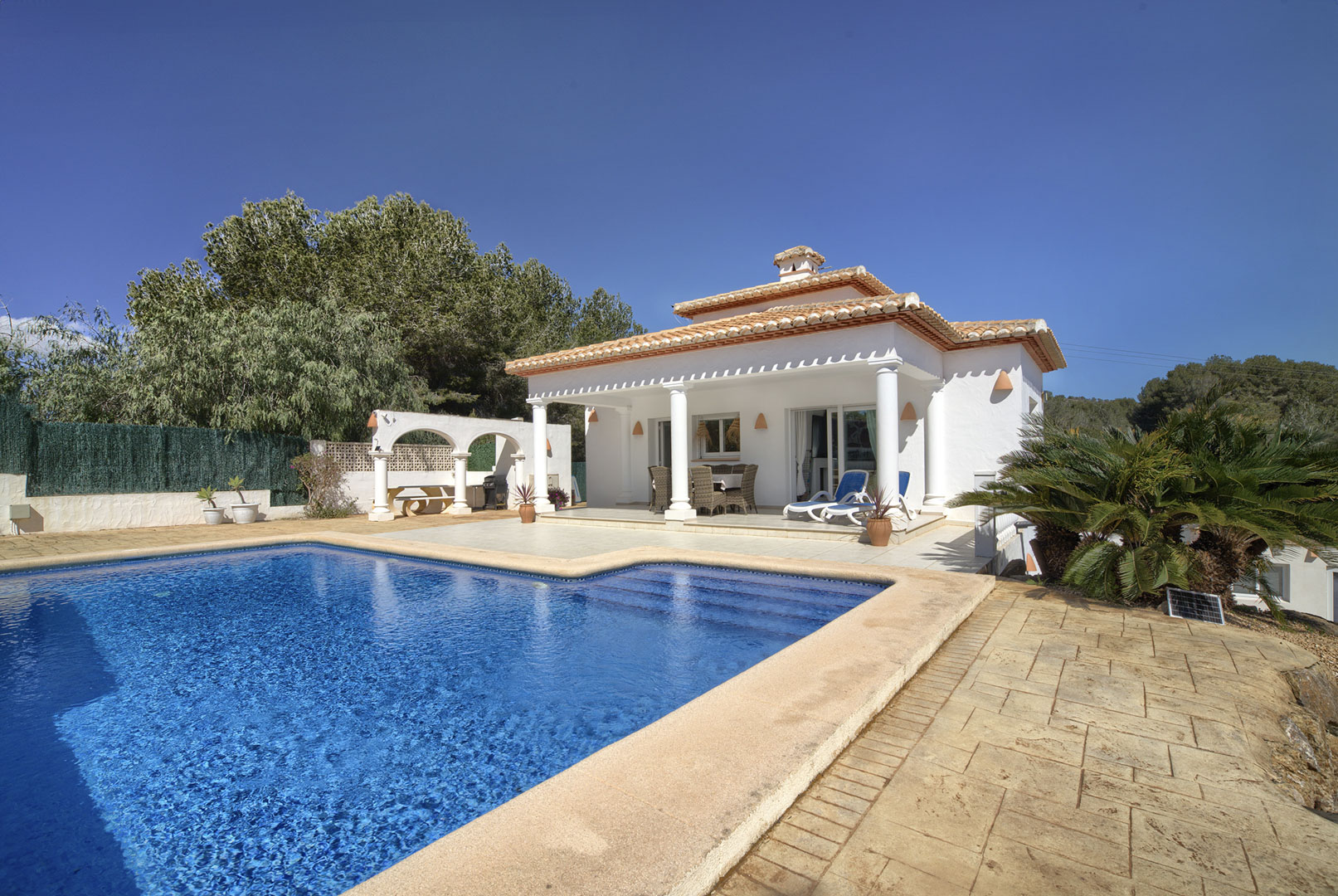 Swimming pool and covered terrace