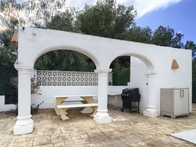Outdoor barbecue area