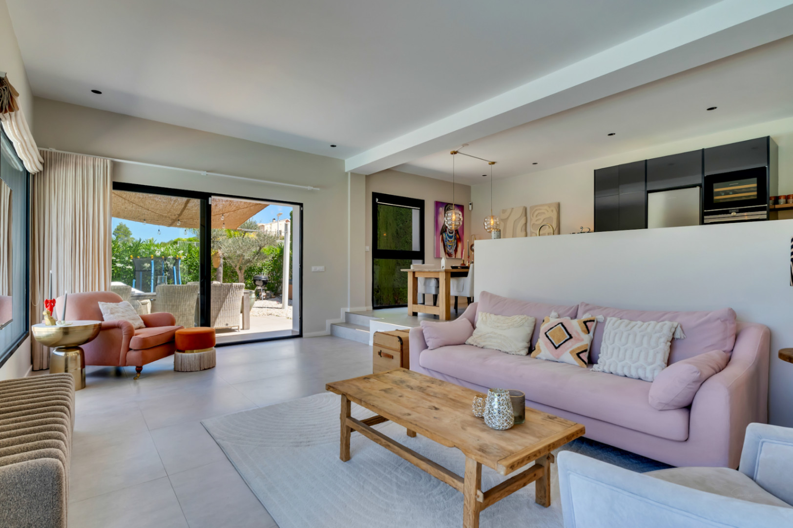 Living room with terrace access