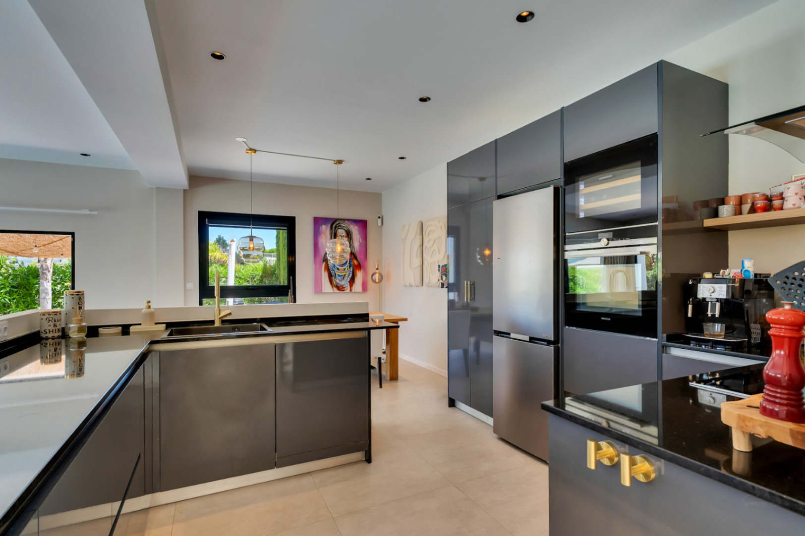 Open-plan kitchen