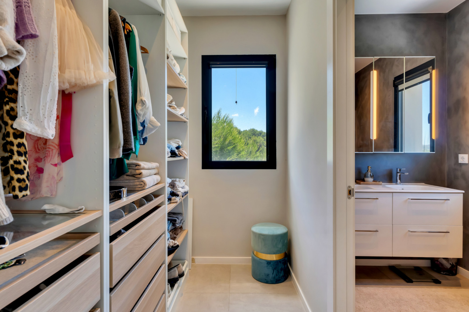 Walk-in closet and en-suite bathroom